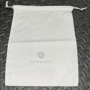 Versace White Drawstring Pouch